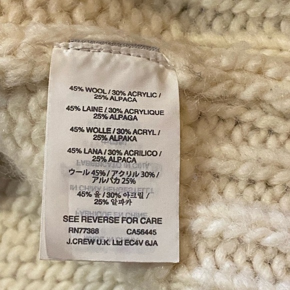 J.Crew Ivory Turtleneck Sweater Soft Wool/acrylic/Alpaca. - Picture 10 of 12